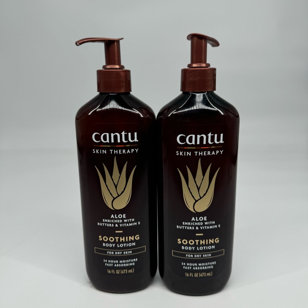 Cantu SKIN THERAPY Aloe Enriched Butter Vitamin E SOOTHING BODY‎ LOTION 2 Pack
